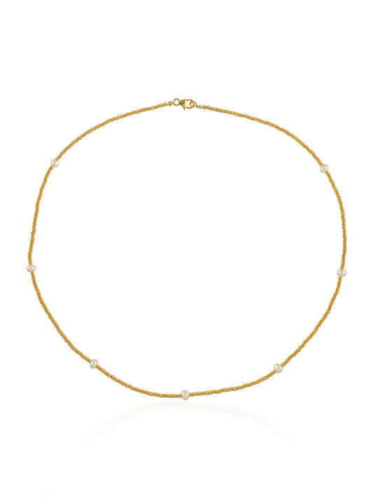 Shyla Cami Necklace Pearl and Gold