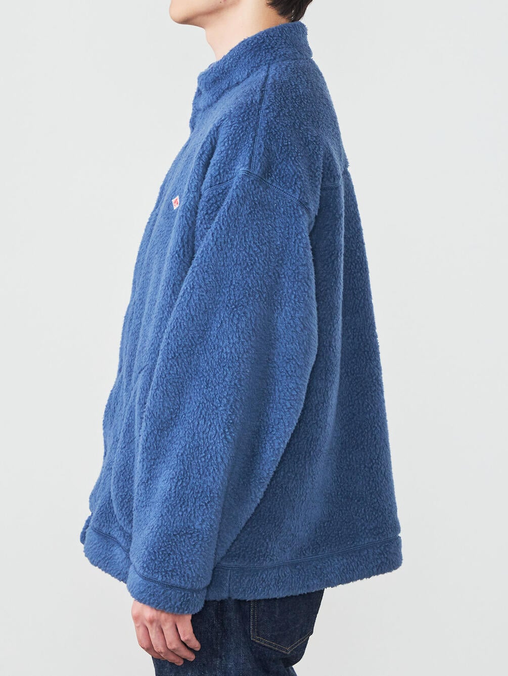 Danton Men's Stand Collar Fleece Jacket - Blue