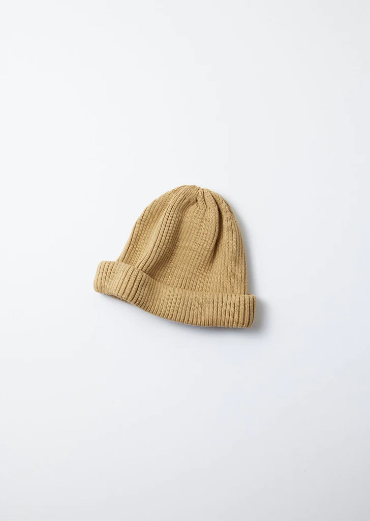 Rototo Cotton Rollup Beanie (Beige)