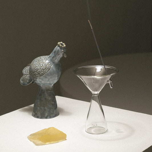 Clear B Glass Incense Holder/Burner - Size M