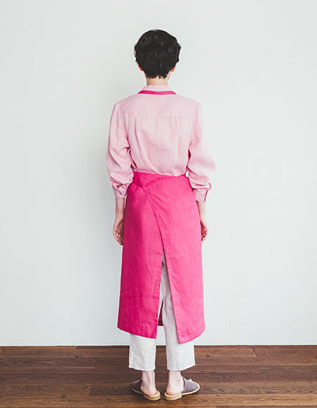 Fog Linen Work Full Apron - Rose Pink