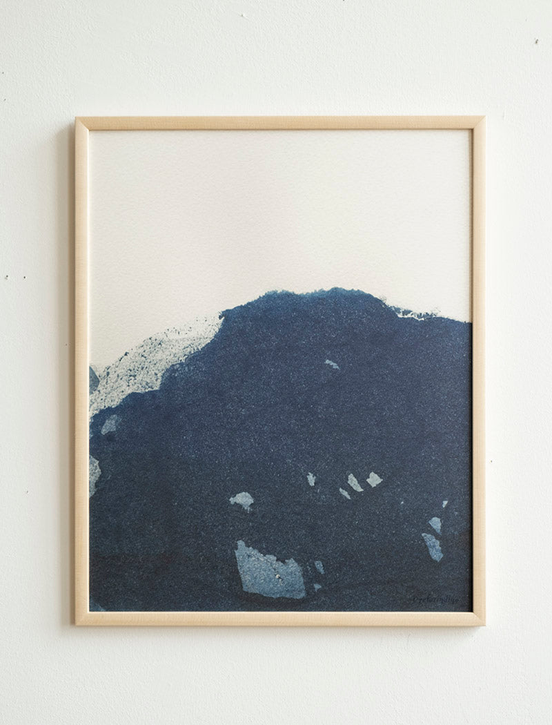 Fine Little Day Poster - Indigo Dye Ocean Landscape 2 by Dyeforindigo Sweden
