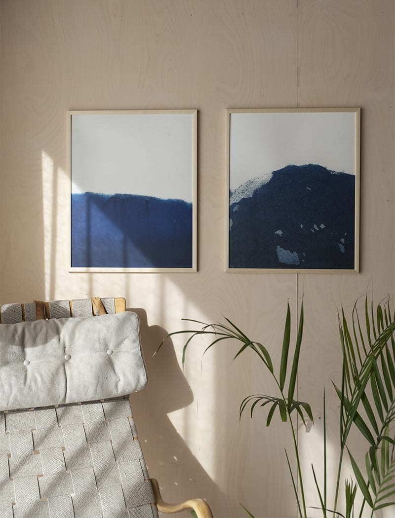Fine Little Day Poster--Indigo Dye Ocean Landscape 1 by Dyeforindigo Sweden