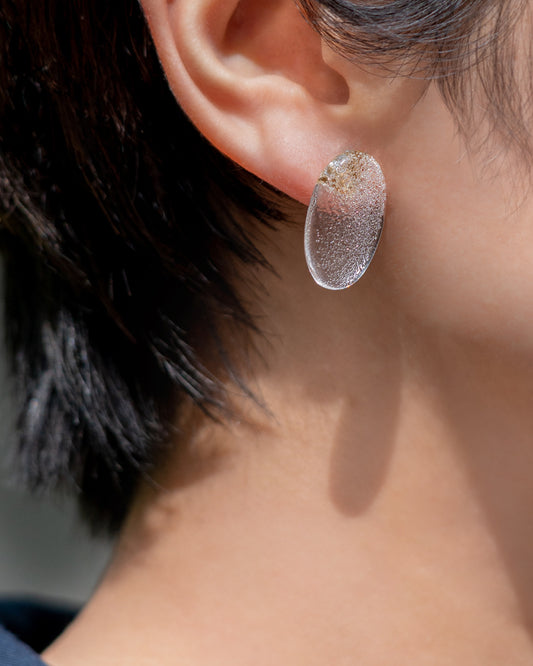 Hario Glass Earring - Fog