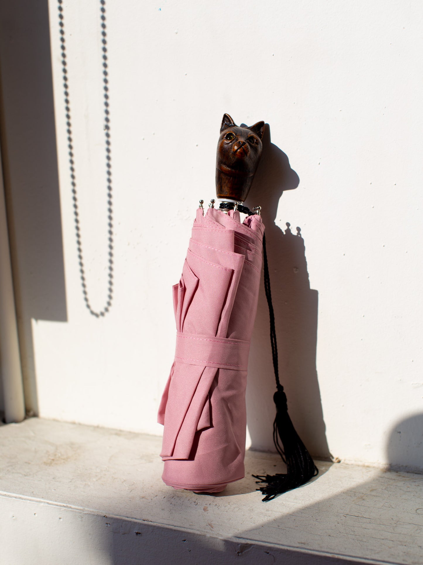 Guy De Jean Compact Umbrella (Cat/Pink)