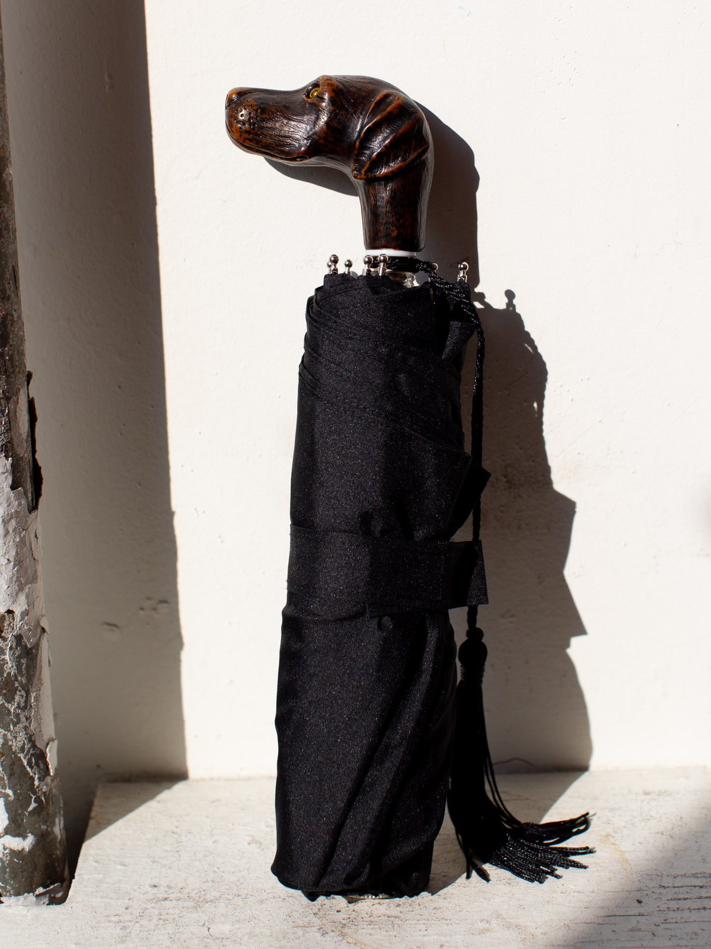 Guy De Jean Compact Umbrella (Dog/Black)