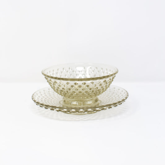 HIROTA Polka Dot Glass Bowl + Plate