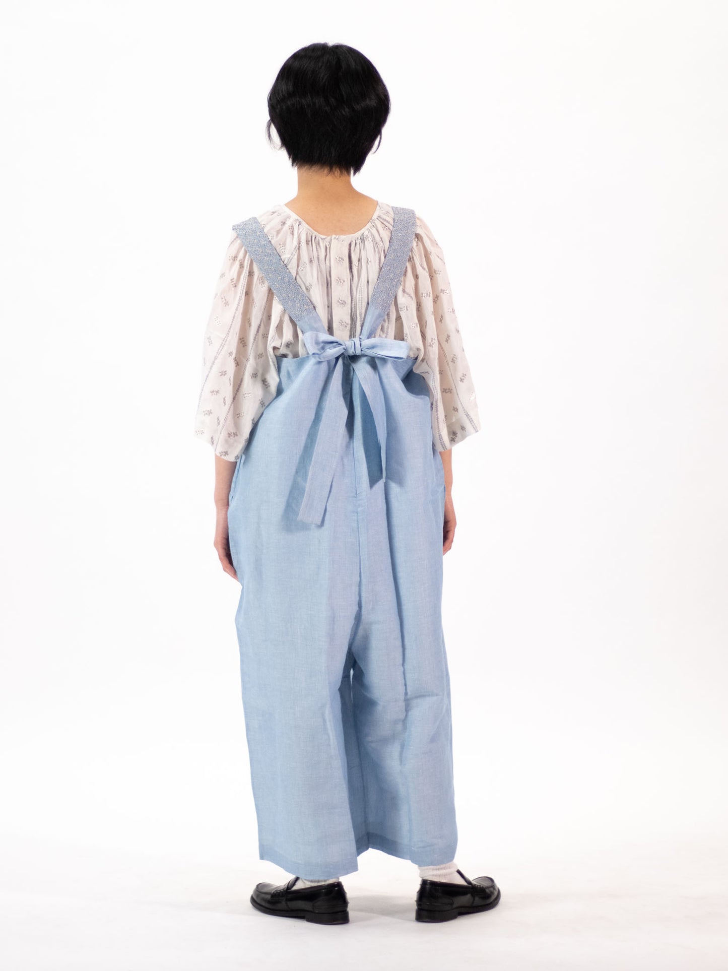 [50% off] Bunon Embroidery Overall - Icy Blue