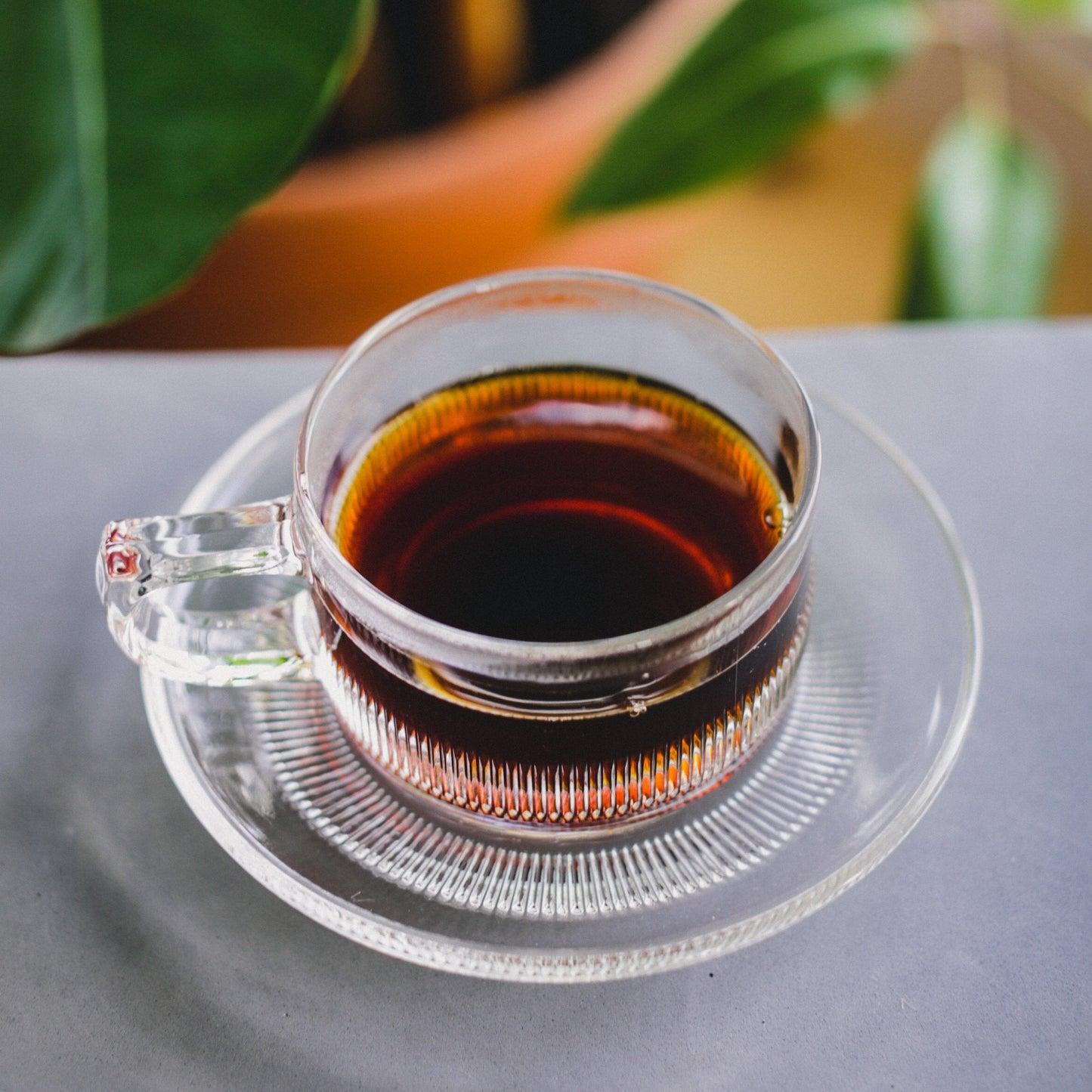 HIROTA Showa Style Coffee Cup & Saucer - Clear
