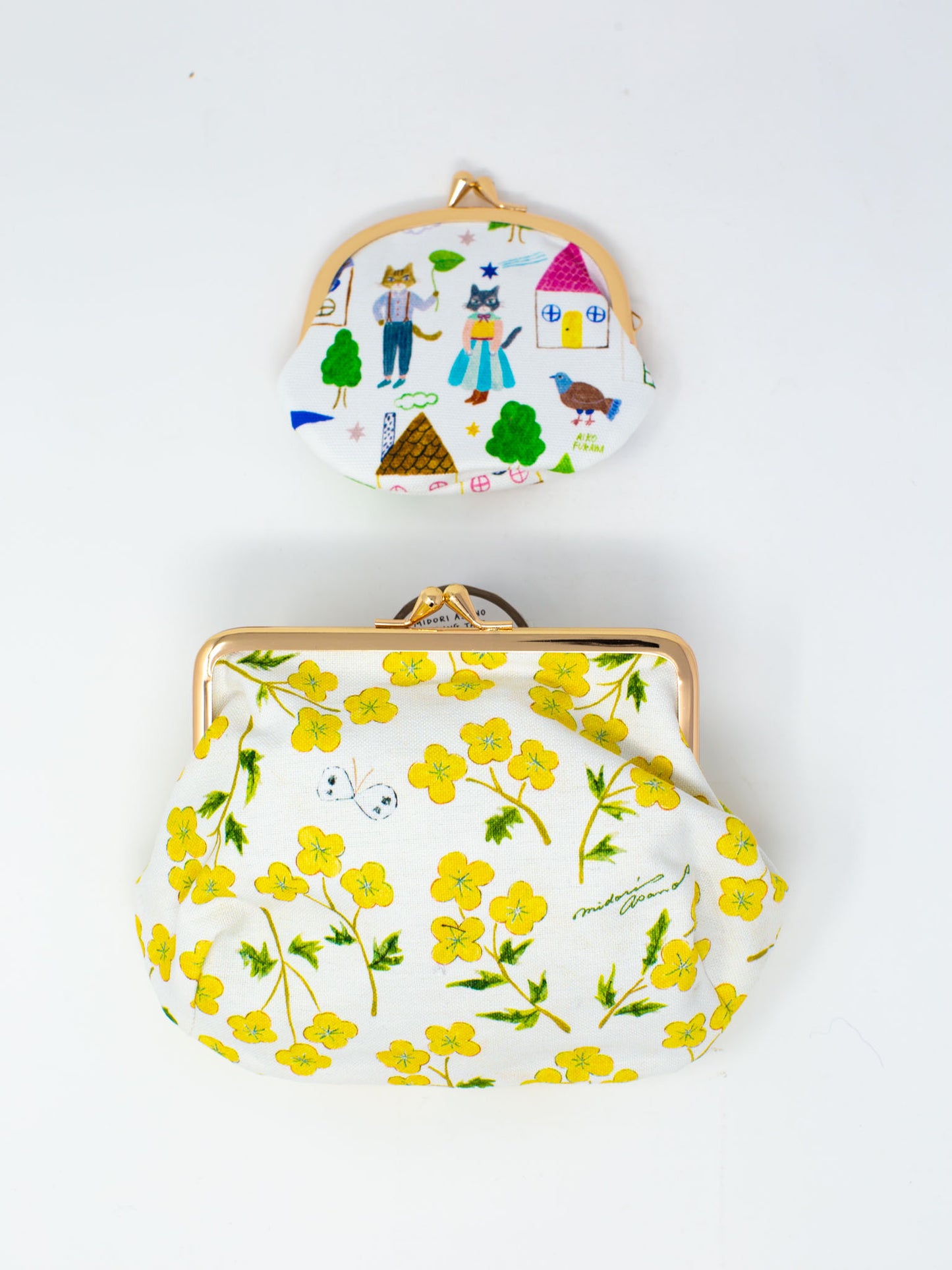 Asano Midori Large Clip Purse - Yellow Flower