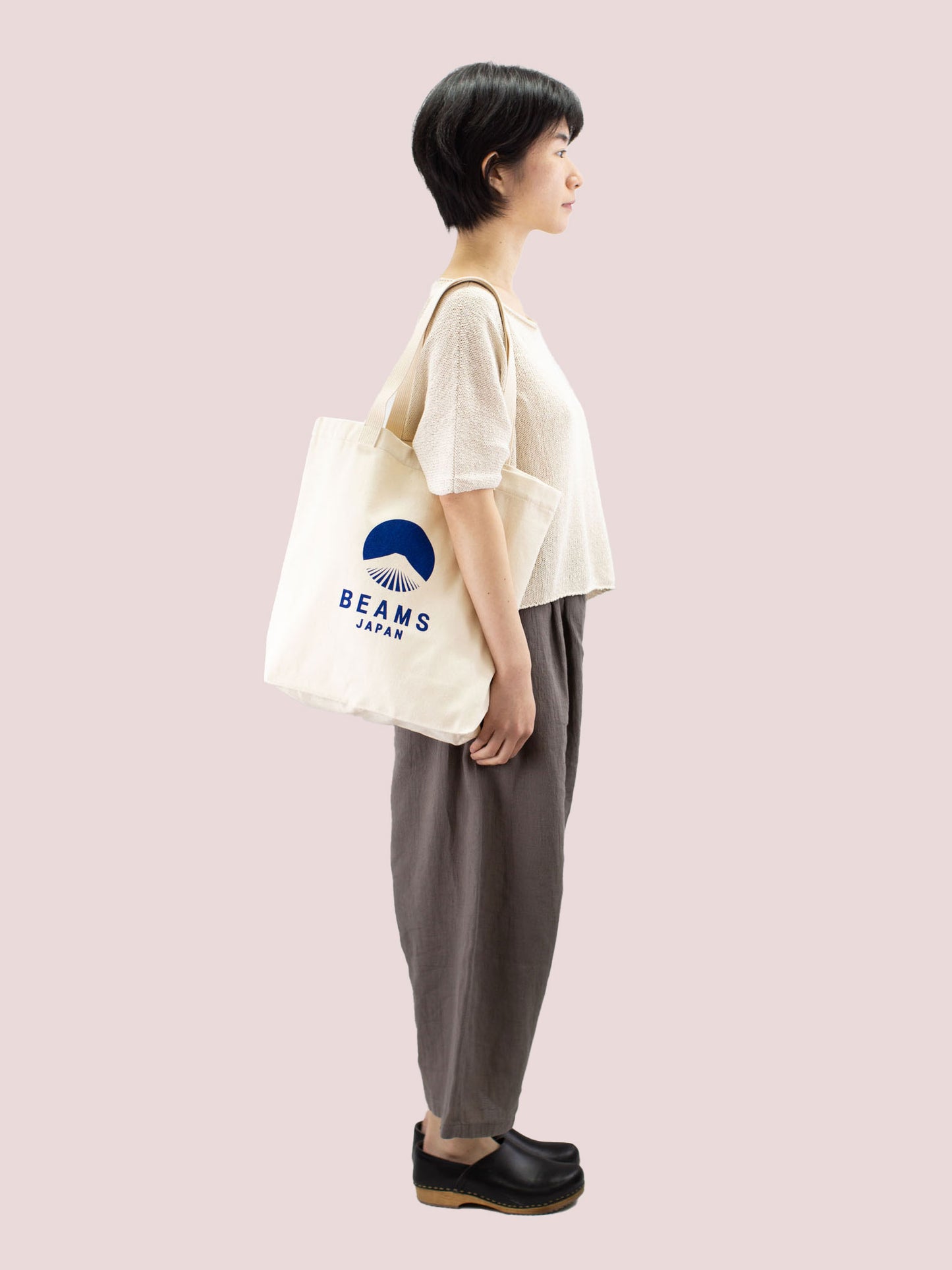 EVERGREEN WORKS X BEAMS Japan Tote Bag (White X Indigo)