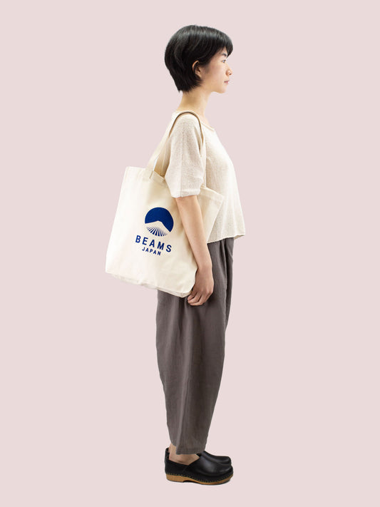 EVERGREEN WORKS X BEAMS Japan Tote Bag (White X Indigo)