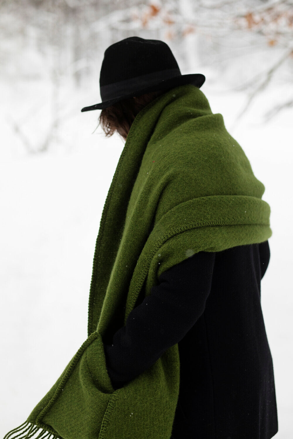 Lapuan Kankurit UNI Pocket Shawl (Olive)