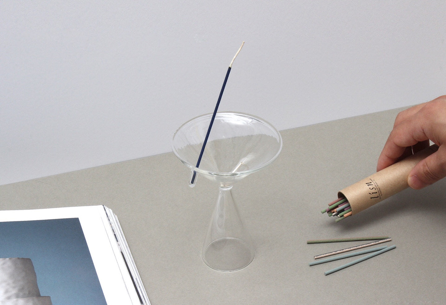 Clear B Glass Incense Holder/Burner - Size M