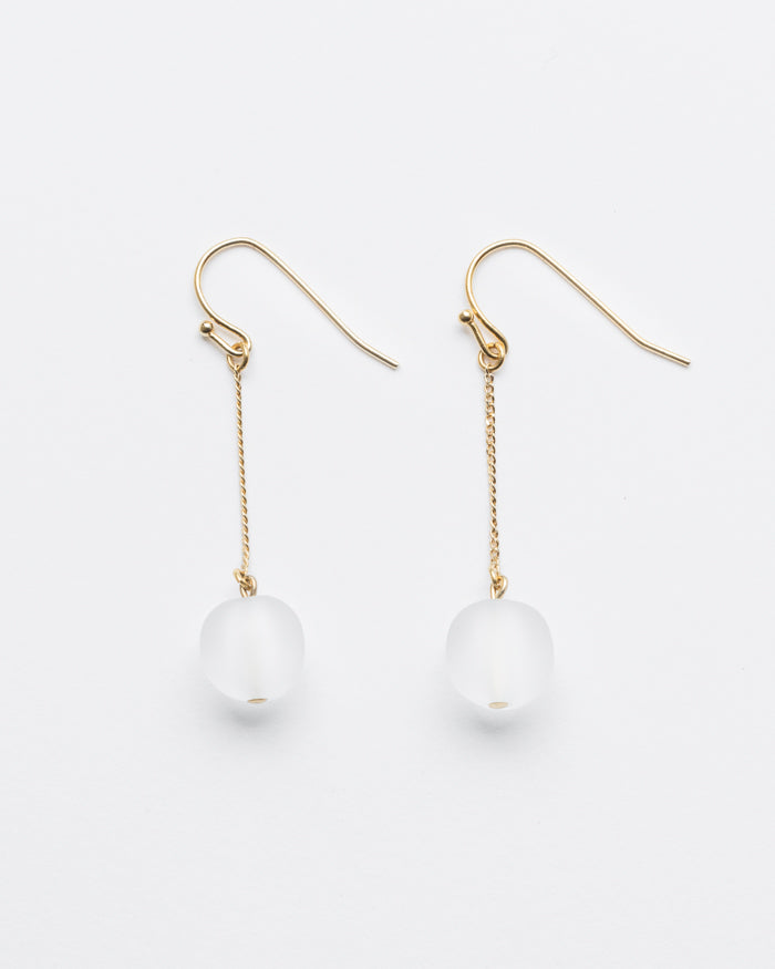 Hario Glass Earring - Snow Sabon スノーサボン