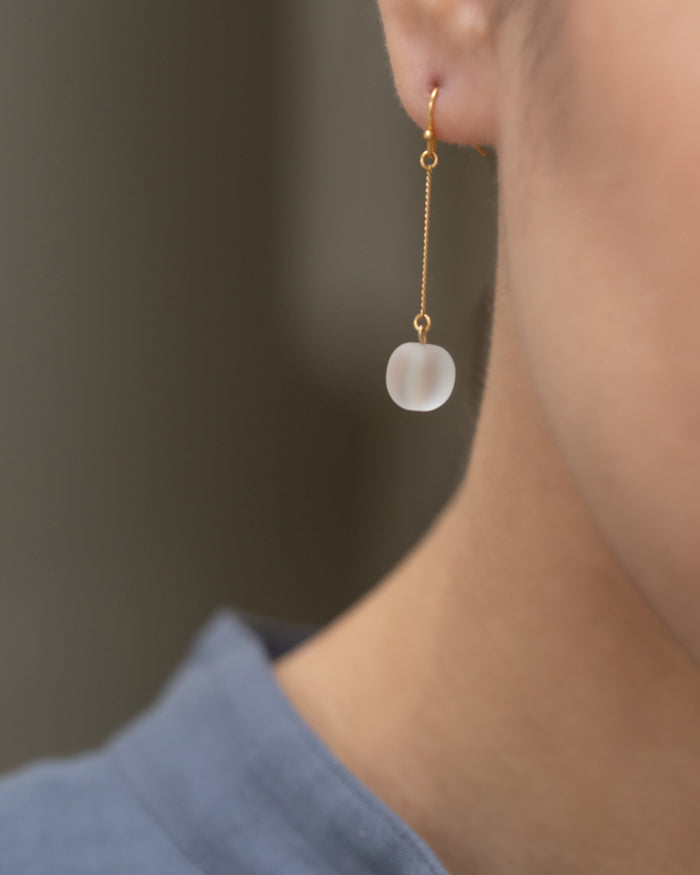 Hario Glass Earring - Snow Sabon スノーサボン