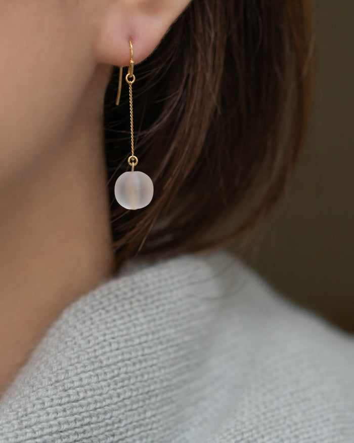 Hario Glass Earring - Snow Sabon スノーサボン
