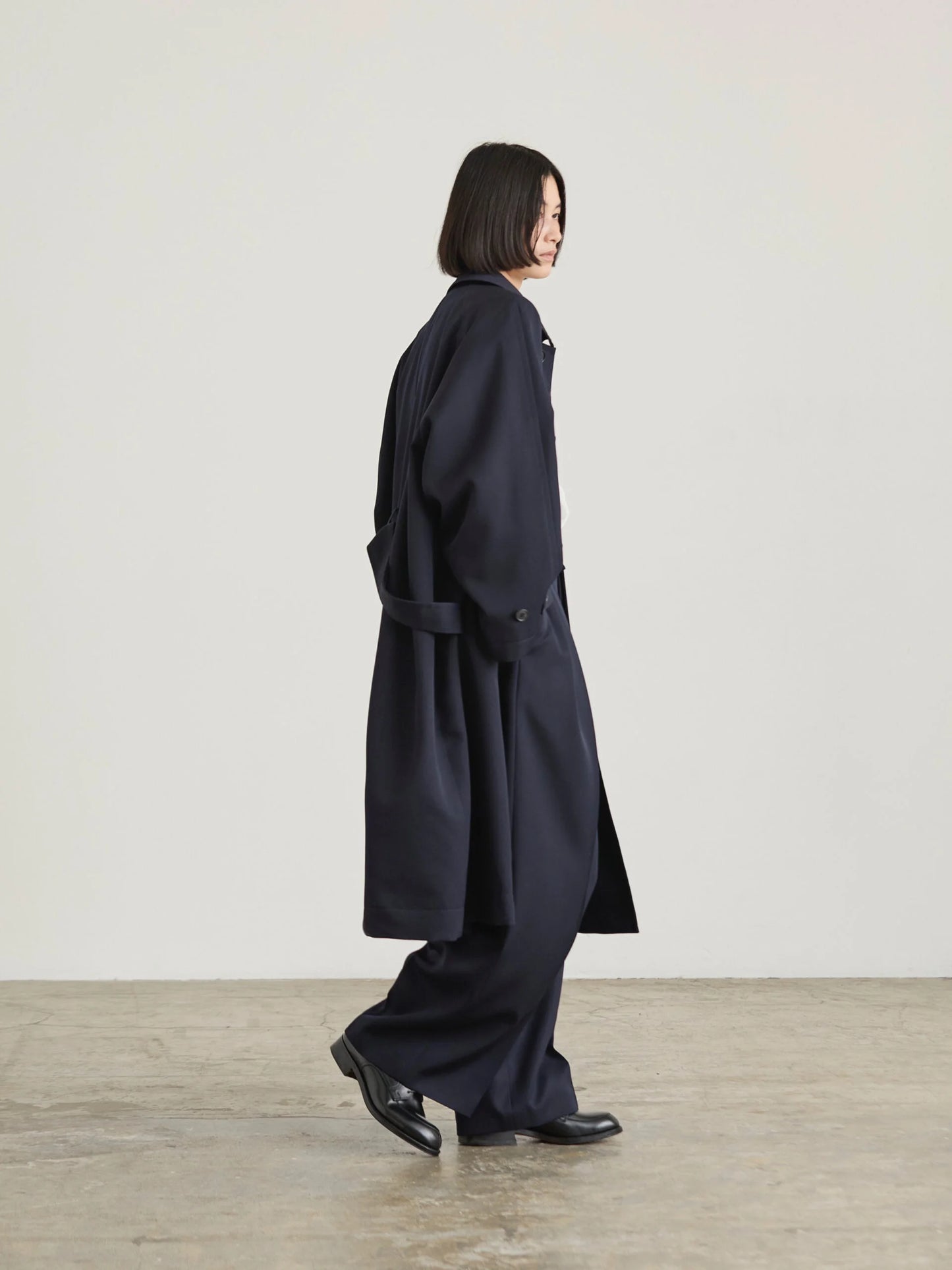 Nicholson & Nicholson Figaro Wool Coat - Navy