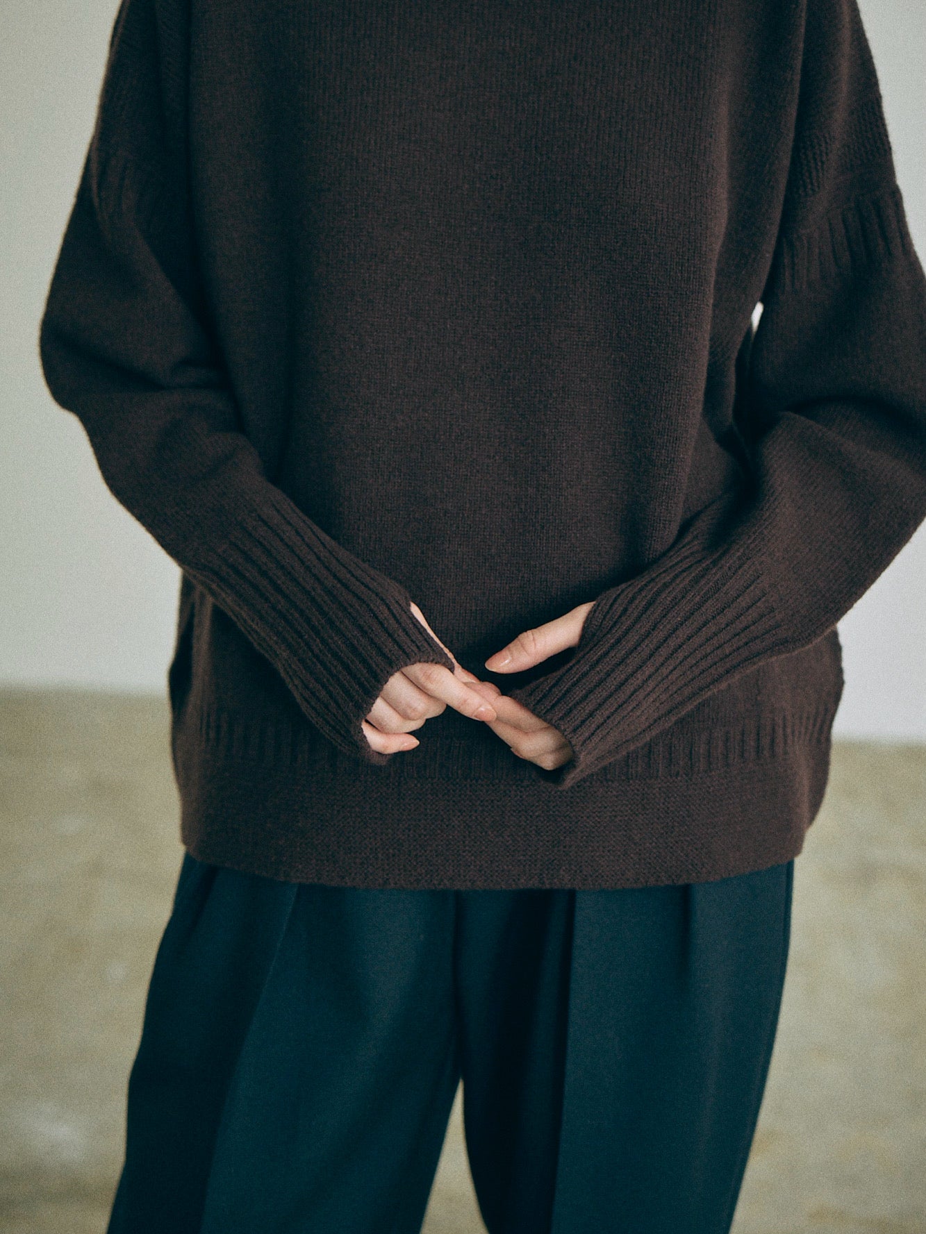 Nicholson & Nicholson Lulu Wool Knitted Sweater - Brown