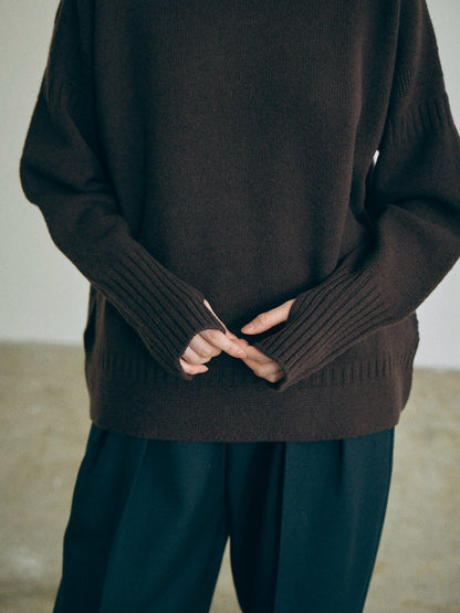 Nicholson & Nicholson Lulu Wool Knitted Sweater - Brown