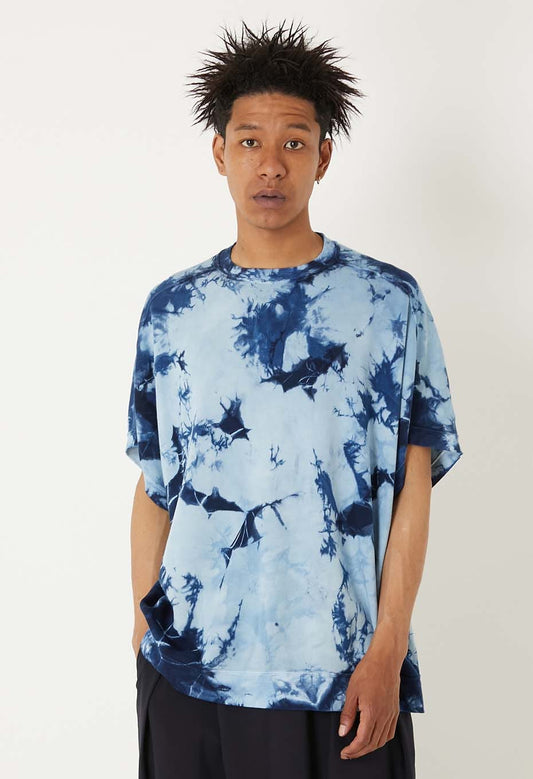Blue Blue Japan Unisex Indigo Shibori French Sleeve T-shirt
