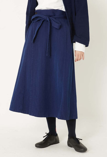 Blue Blue Japan Kasezome Sashiko Wrap Skirt