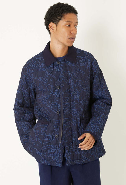 Blue Blue Japan Men's Indigo Jacquard Quilted Jacket