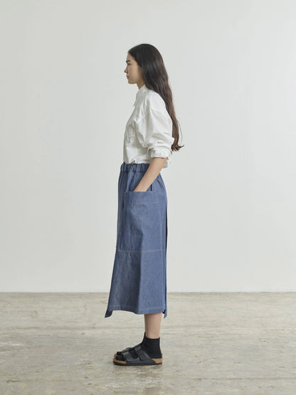 Nicholson & Nicholson Heart Denim Skirt - Blue