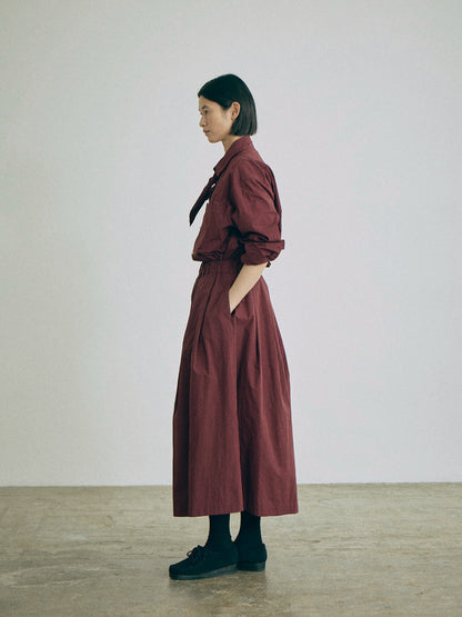Nicholson & Nicholson Mira Washed Cotton Skirt - Wine