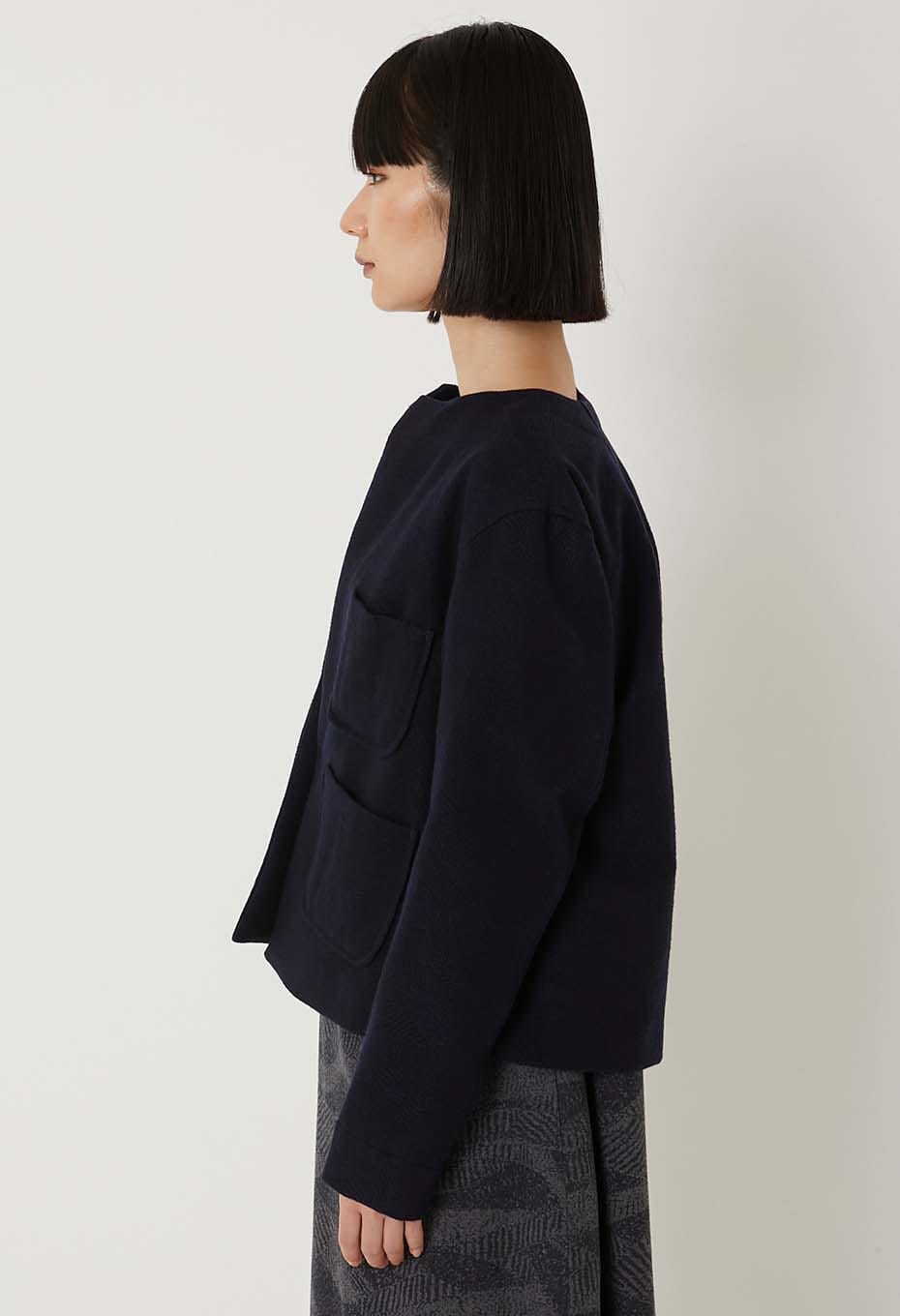 Blue Blue Japan Woman's "Wind Flow" Crewneck Jacket