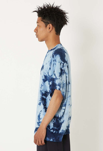 Blue Blue Japan Unisex Indigo Shibori French Sleeve T-shirt