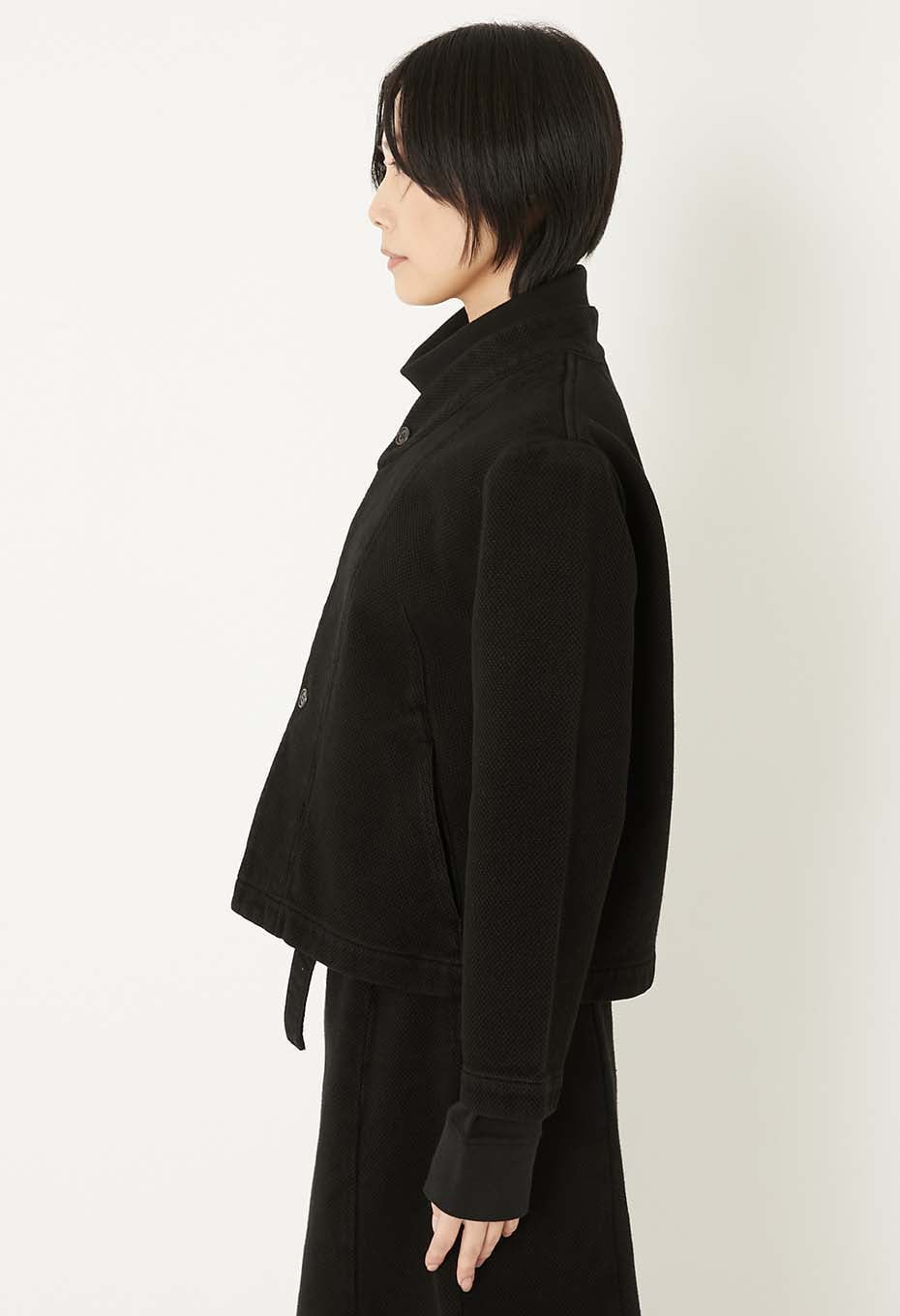 Blue Blue Japan Women's Nijuori Sashiko Haori Jacket - Black