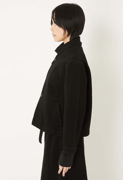 Blue Blue Japan Women's Nijuori Sashiko Haori Jacket - Black