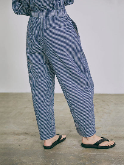 [Arriving Soon] Nicholson & Nicholson Rito-CC Pants - Navy Stripe