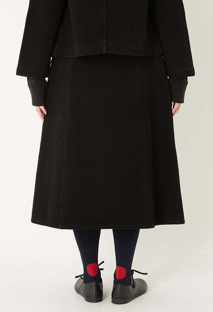 Blue Blue Japan Nijuori Sashiko Wrap Skirt - Black