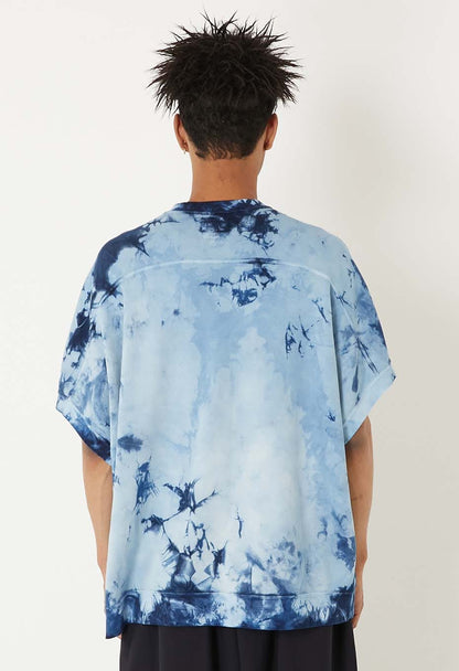 Blue Blue Japan Unisex Indigo Shibori French Sleeve T-shirt