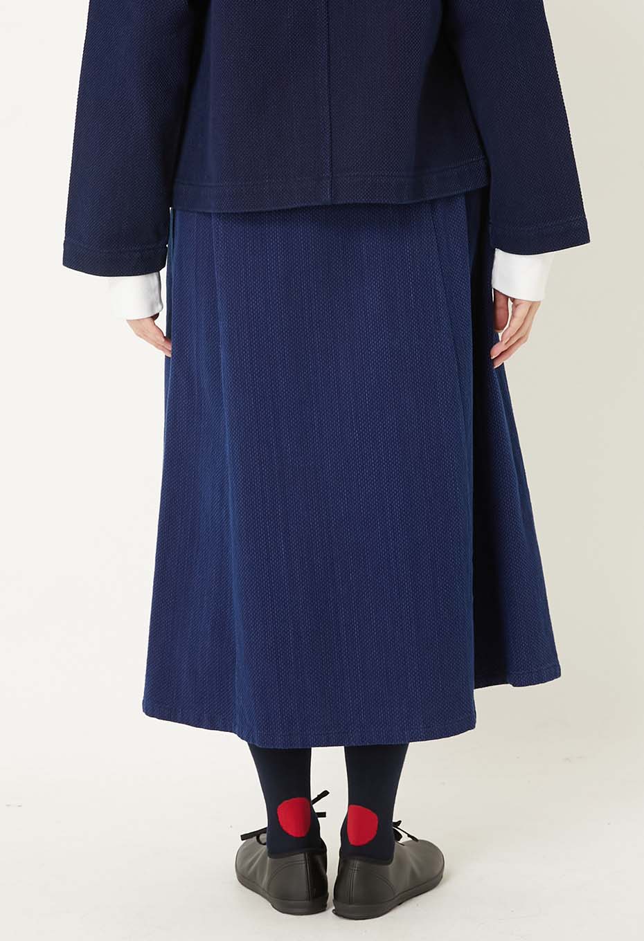 Blue Blue Japan Kasezome Sashiko Wrap Skirt