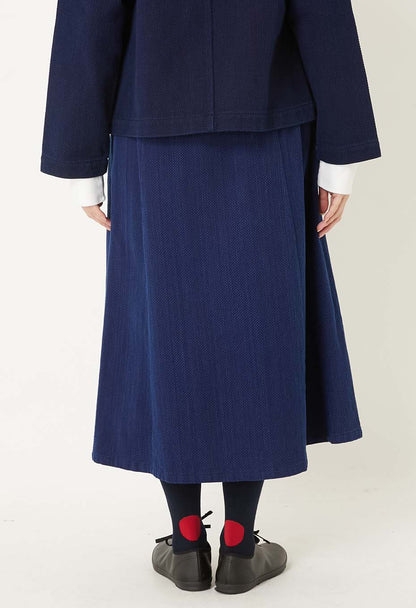 Blue Blue Japan Kasezome Sashiko Wrap Skirt