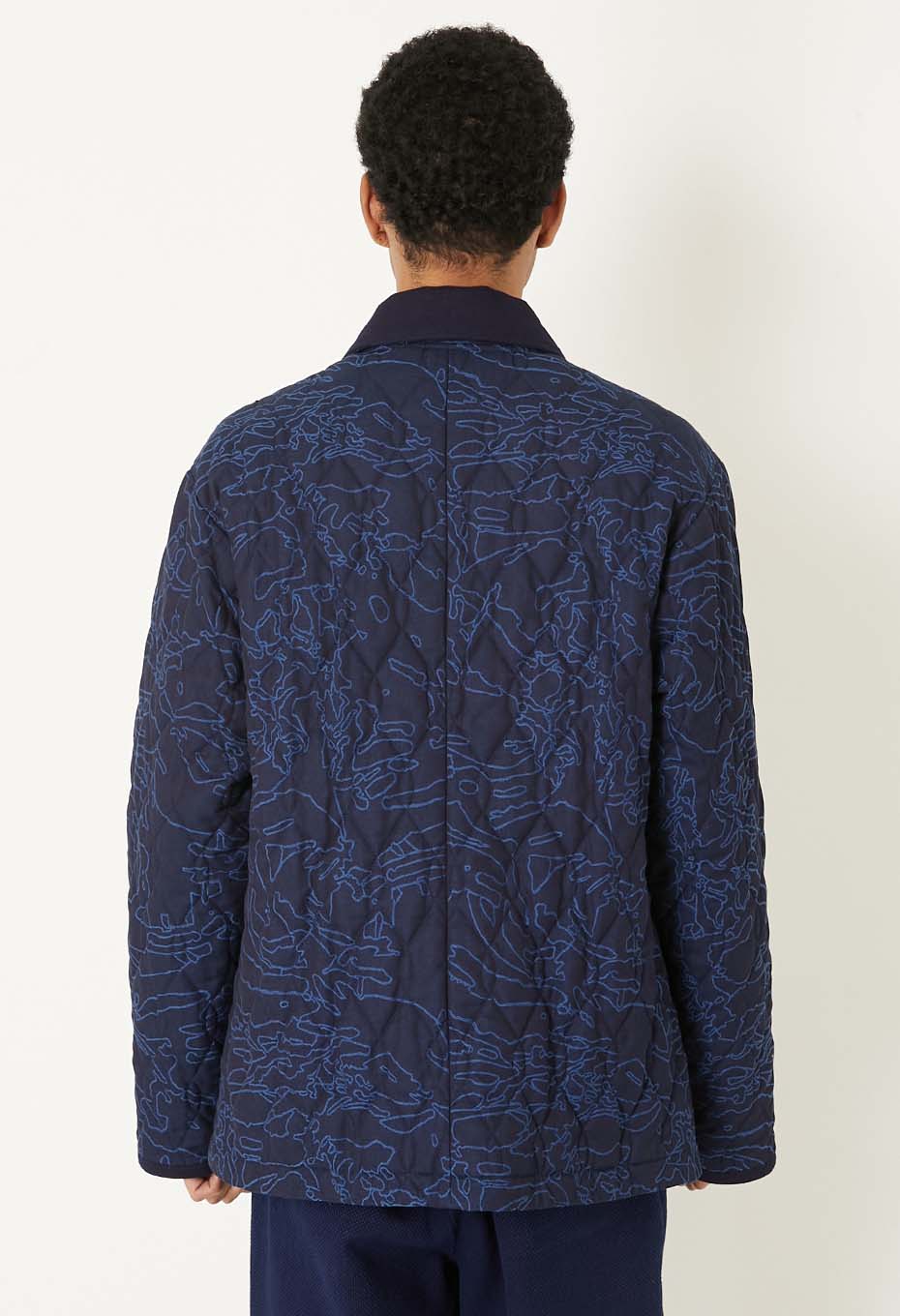 Blue Blue Japan Men's Indigo Jacquard Quilted Jacket