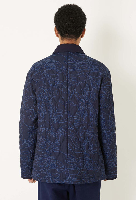 Blue Blue Japan Men's Indigo Jacquard Quilted Jacket
