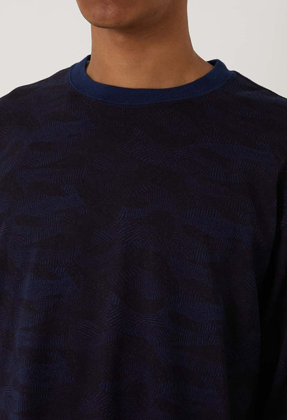 Blue Blue Japan Men's "Wind Flow" Hand-dyed Pullover