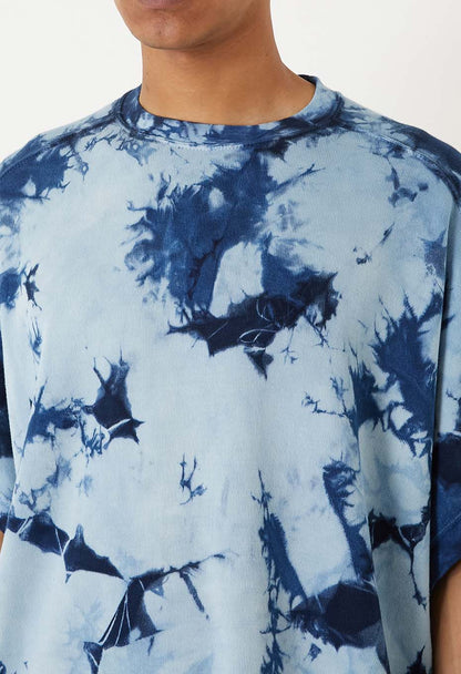 Blue Blue Japan Unisex Indigo Shibori French Sleeve T-shirt
