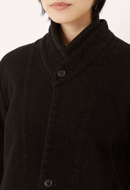 Blue Blue Japan Women's Nijuori Sashiko Haori Jacket - Black