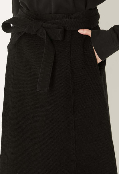Blue Blue Japan Nijuori Sashiko Wrap Skirt - Black