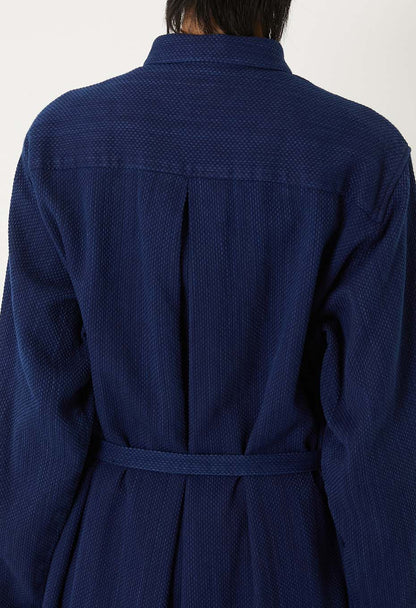 Blue Blue Japan Kasezome Sashiko Shirt Dress