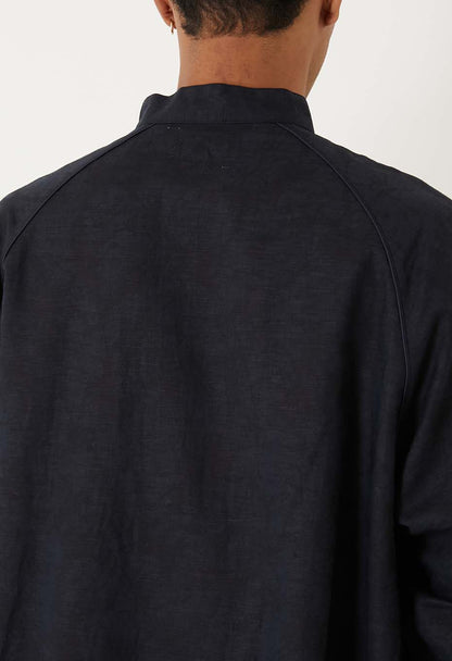 Blue Blue Japan Unisex Linen Glass Pattern Mixed Oversize Shirt