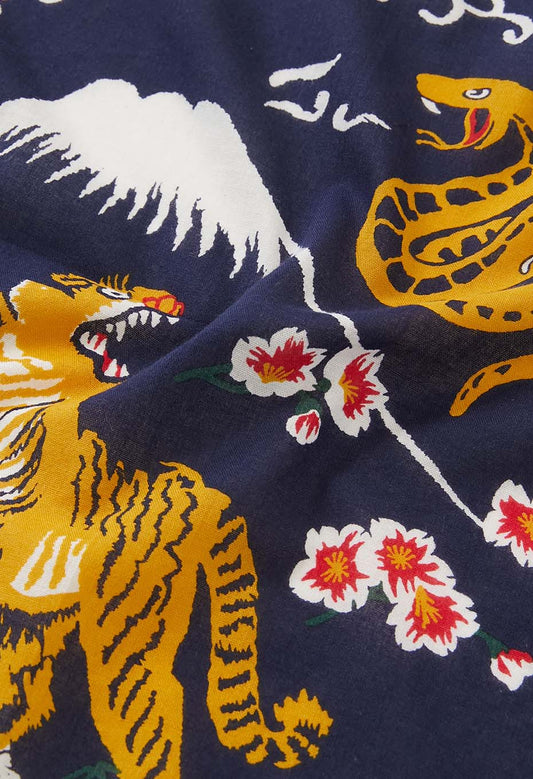 Blue Blue Japan Tora Ni Fuji Bandana