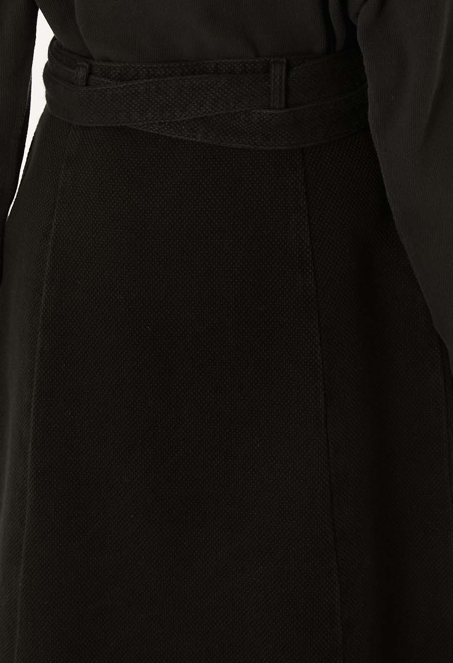 Blue Blue Japan Nijuori Sashiko Wrap Skirt - Black