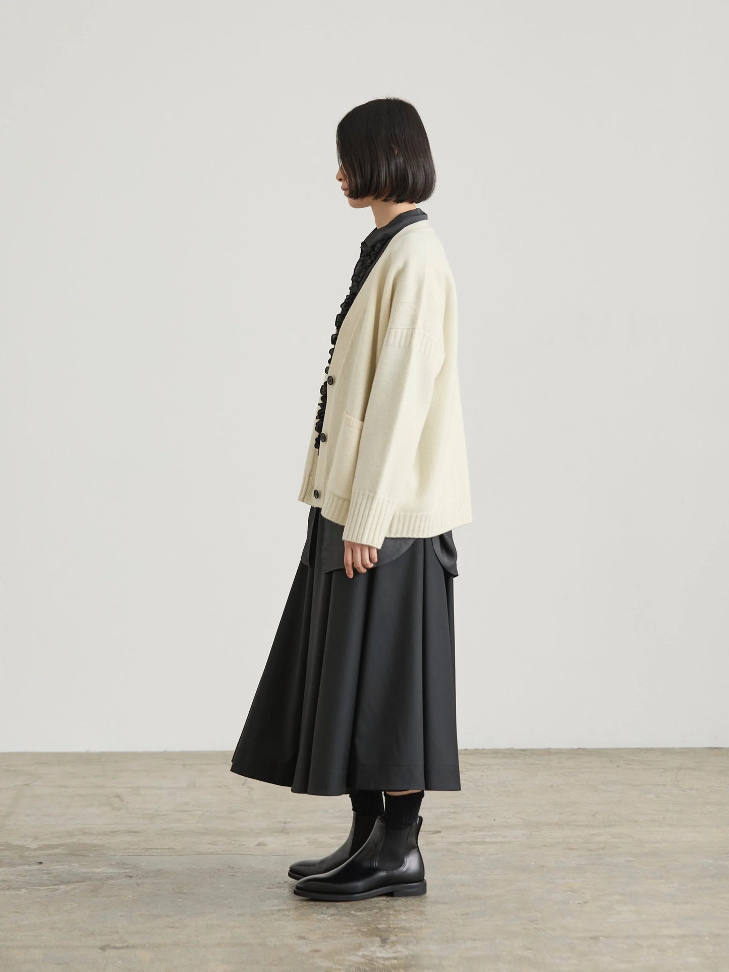 Nicholson & Nicholson Jane Wool Knitted Cardigan - Off-white