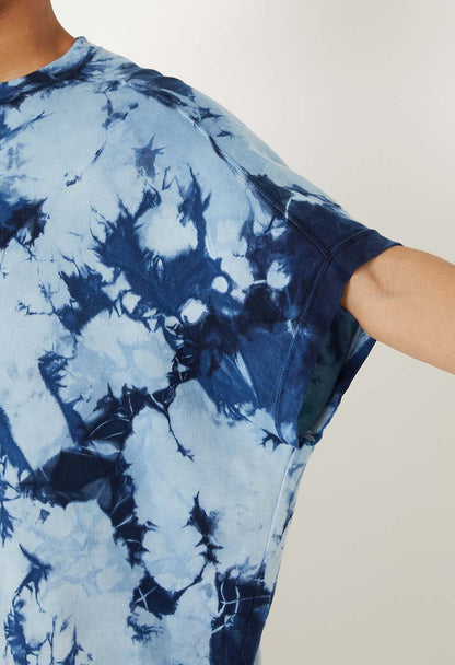 Blue Blue Japan Unisex Indigo Shibori French Sleeve T-shirt